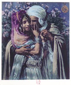 Slave to Love (färg litho) av Alphonse Etienne Dinet