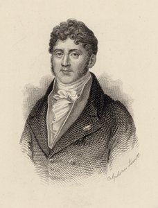 Porträtt av tonsättaren Étienne Nicolas Méhul 1763-1817. av Alphonse Lamotte