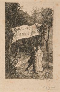 2 Illustrationer för Le Malheur d av Alphonse Legros