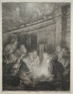 Tillbedjan av herdarna av Alphonse Legros