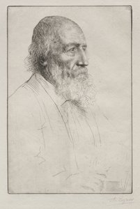 Alfred Lord Tennyson av Alphonse Legros