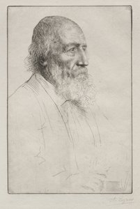 Alfred Lord Tennyson. av Alphonse Legros