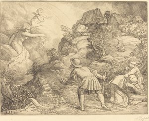 Allegori över bonden och förmögenheten av Alphonse Legros