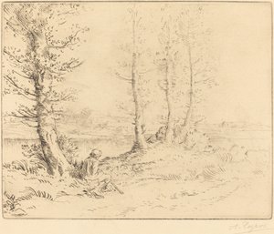 Längs floden Le long de la rive. av Alphonse Legros