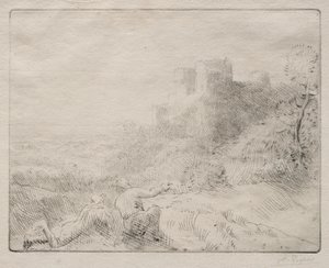 Ett gammalt slott. av Alphonse Legros