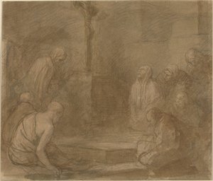 Vid korsets fot. av Alphonse Legros