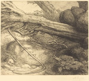 Avalanche: Frontispice för Triumph of Death av Alphonse Legros