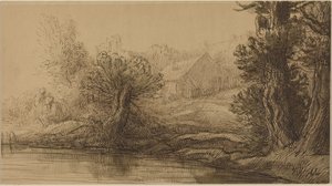 Flodbank av Alphonse Legros