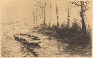 Kanalen i morgonljuset (Kanalen: Morgonstämning) av Alphonse Legros