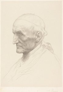 Kardinal Manning, andra plattan av Alphonse Legros