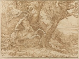 Kentaur med grenar av Alphonse Legros