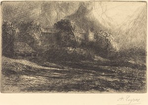 Chailli sett i en storm av Alphonse Legros