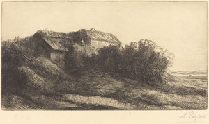 Stuga på en sluttning av Alphonse Legros