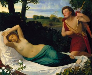 Cupid och Psyche av Alphonse Legros