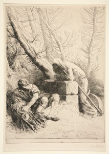 Döden och skogshuggaren av Alphonse Legros