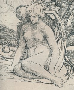 Death the Wooer, c1895, 1923 av Alphonse Legros