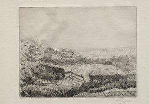 Ingång till fältet. av Alphonse Legros