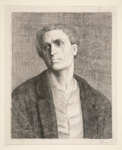 huvudstudie av Alphonse Legros