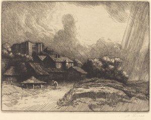 Gård vid klostret av Alphonse Legros