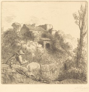 Gård på en kulle av Alphonse Legros