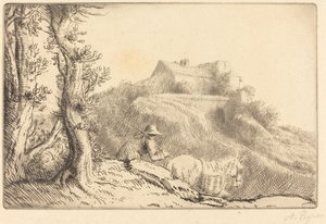Gård på en kulle av Alphonse Legros