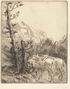 Gård på sluttningen Gården på sluttningen. av Alphonse Legros
