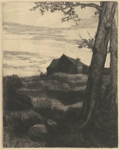 Gården med det stora trädet (La Ferme au Grand Arbre) av Alphonse Legros