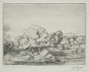 Hamlet nära sjön av Alphonse Legros
