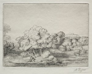 Hamlet nära sjön av Alphonse Legros