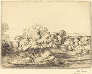 Hamlet nära sjön av Alphonse Legros