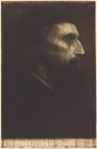 Head of a Man (Manshuvud) av Alphonse Legros