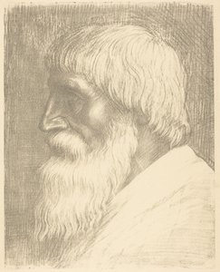Head of a Man (Manshuvud) av Alphonse Legros