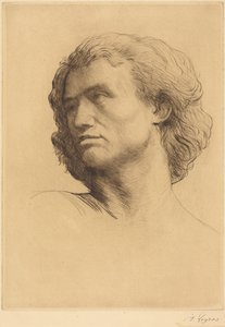 En mans huvud av Alphonse Legros
