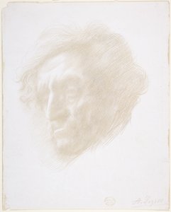 En mans huvud av Alphonse Legros