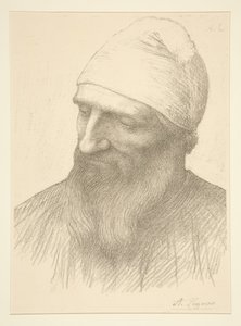 En mans huvud av Alphonse Legros