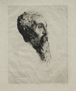 Chef för en modell. av Alphonse Legros