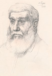 Chef för en bonde, 1902, 1903 av Alphonse Legros