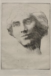 Chef för en ung kvinna. av Alphonse Legros