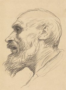En gammal mans huvud av Alphonse Legros