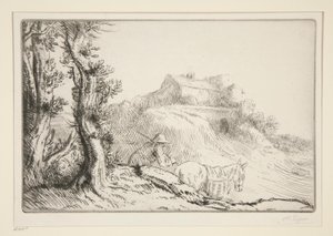 Gården på kullen av Alphonse Legros