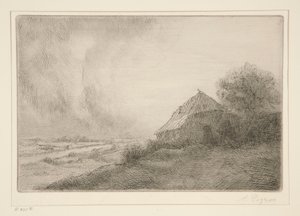 Kojan på kullen av Alphonse Legros