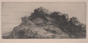 Landskap (etsning) av Alphonse Legros