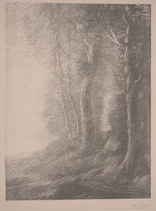 Landskap (lito) av Alphonse Legros