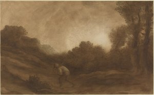 Landskap, kväll av Alphonse Legros