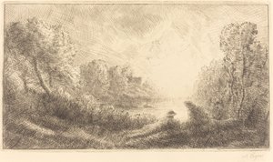 Landskap: Soluppgång Landskap: Soluppgång. av Alphonse Legros