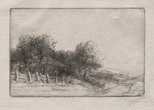 Landskap Ett landskap. av Alphonse Legros
