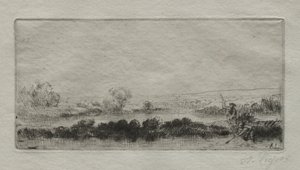 Landskap med Beat-bog: In the Marsh. av Alphonse Legros