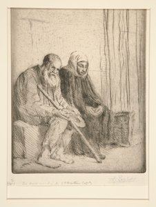 De två tiggare (Two Beggars) av Alphonse Legros