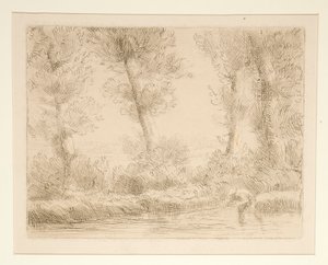 Les bords de la Liane (Lianens stränder) av Alphonse Legros