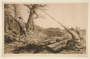 Les bucherons (vedhuggare) av Alphonse Legros